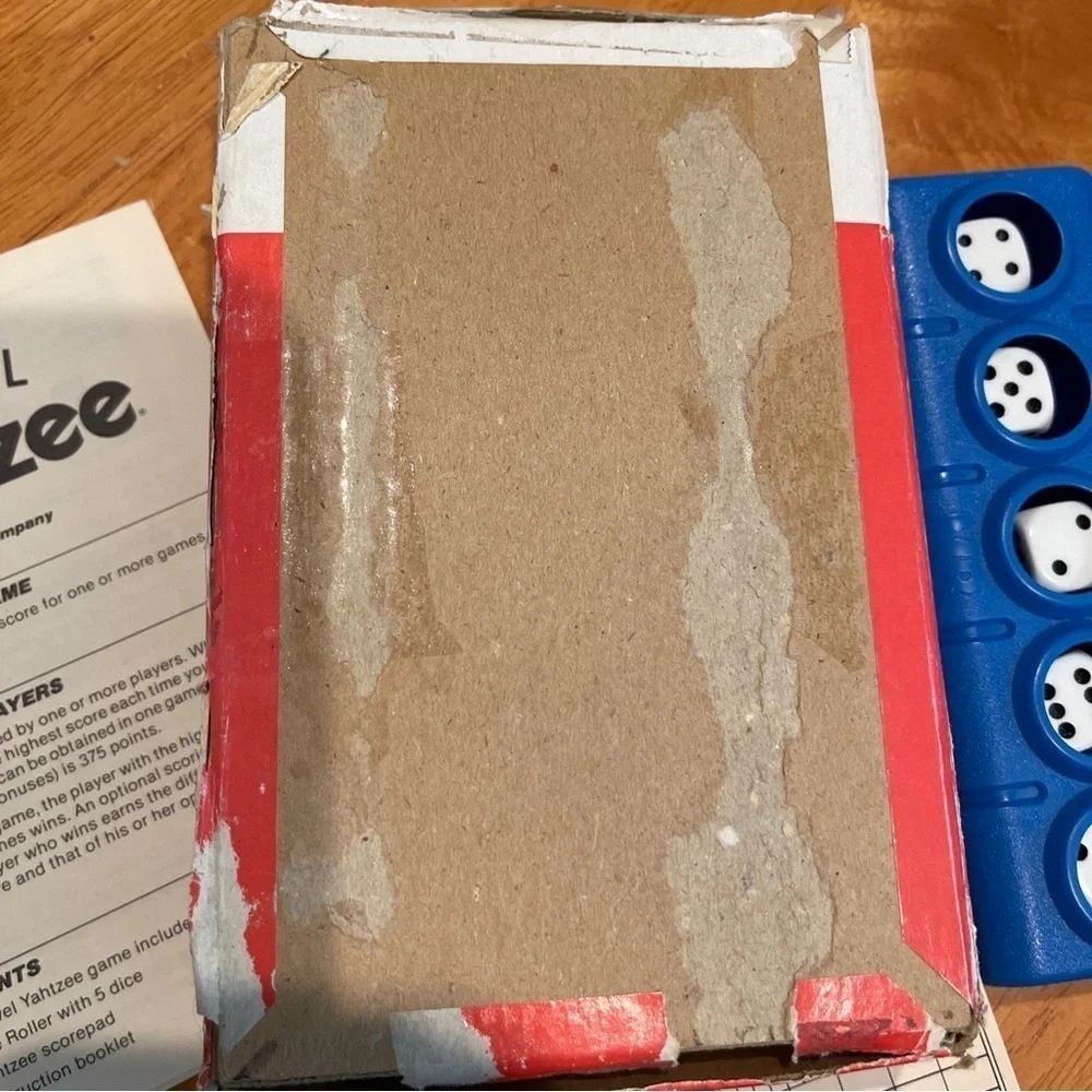 COPY - Vintage Travel Yahtzee Game 1986 Milton Bradley Complete In Box